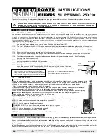 Sealey SUPERMIG 250 Instructions preview