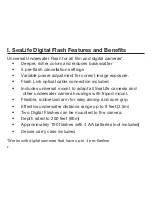 Preview for 4 page of Sealife DIGITAL FLASH Instruction Manual