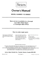 Preview for 56 page of Sears 113.190600C Owner'S Manual