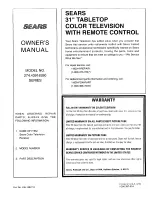 Preview for 36 page of Sears 274.43918390 SERIES Owner'S Manual