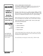 Preview for 21 page of Sears C249 30437 0 Owner'S Manual