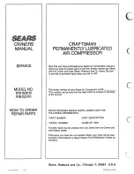 Preview for 16 page of Sears Craftsman 919.153010 Owner'S Manual