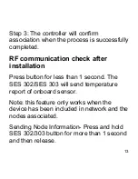 Preview for 13 page of Secure SES 302 User And Installation Instructions Manual