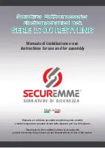 Securemme 2700 RESTYLING Series Instructions For Use And For Assembly preview