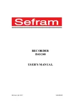 Preview for 1 page of SEFRAM 902406500 User Manual