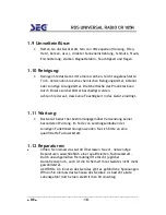 Preview for 11 page of Seg CR 105K Operating Instructions Manual