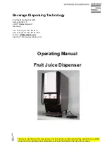 Selbach Fruit Juice dispenser Operating Manual preview