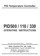 Selec PID110 Operating Instructions Manual preview