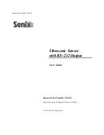 Senix Ultrasonic Sensor User Manual preview