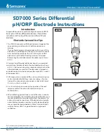 Sensorex SD7000 Series Product Instruction Sheet preview