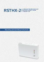 Sentera Controls RSTHX-2 Mounting And Operating Instructions preview