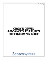 SentexSystems CROWN JEWEL Advanced Features Programming Manual preview