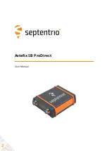 Preview for 1 page of SEPTENTRIO AsteRx SB ProDirect User Manual