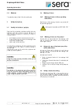 Preview for 4 page of Sera 620.10 Operating Instructions Manual