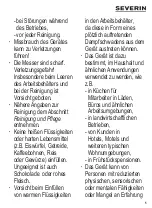 Preview for 5 page of SEVERIN KM 3865 Instructions For Use Manual