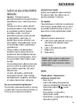 Preview for 51 page of SEVERIN KM 3865 Instructions For Use Manual