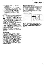 Preview for 39 page of SEVERIN KS 9798 Instructions For Use Manual