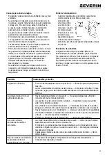 Preview for 47 page of SEVERIN KS 9798 Instructions For Use Manual