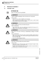 Preview for 20 page of SEW-Eurodrive MGFAT1-DSM-C/PE Operating Instructions Manual