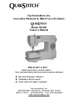 Preview for 1 page of SewPro QuikStitch SP-402 Owner'S Manual