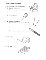 Preview for 4 page of SewPro QuikStitch SP-402 Owner'S Manual