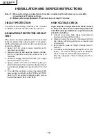 Preview for 12 page of Sharp 13VT-CR10 Service Manual