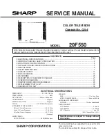 Sharp 20F550 Service Manual preview