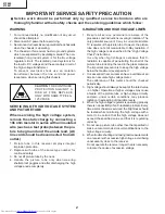 Preview for 2 page of Sharp 27F640 Service Manual