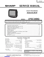 Sharp 27SC26BQ Service Manual preview