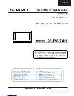 Preview for 1 page of Sharp 28JW-74H Service Manual