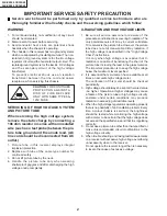 Preview for 2 page of Sharp 32K-X2000 Service Manual