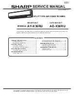 Preview for 1 page of Sharp AE-X36RU Service Manual