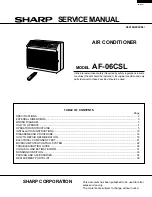 Preview for 1 page of Sharp AF-06CSL Service Manual