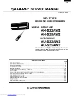 Preview for 1 page of Sharp AH-S22AW2 Service Manual