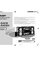 Sharp AQUOS CD-BA250 Operation Manual preview