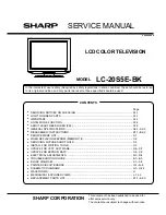 Sharp aquos LC-20S5E-BK Service Manual preview