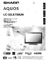 Sharp AQUOS LC-32LE700UN Operation Manual preview