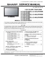 Sharp Aquos LC-32LE705E Service Manual preview