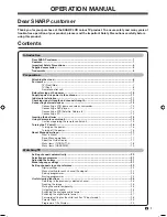 Preview for 3 page of Sharp AQUOS LC-42D85X Operation Manual