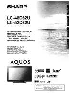 Sharp Aquos LC-46D82U Operation Manual preview