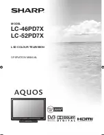 Sharp Aquos LC-46PD7X Operation Manual preview