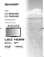 Sharp Aquos LC-60LE650X Operation Manual preview