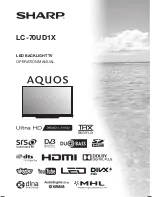 Sharp Aquos LC-70UD1X Operation Manual preview