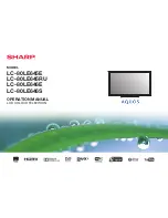 Sharp Aquos LC-80LE645E Operation Manual preview