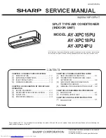 Preview for 1 page of Sharp AY-XP24PU Service Manual