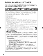 Preview for 6 page of Sharp BD-HP50U - AQUOS Blu-Ray Disc Player Operation Manual