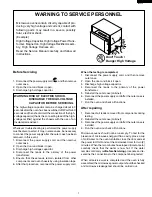 Preview for 3 page of Sharp Carousel R-1512 Service Manual