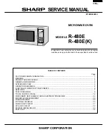 Sharp Carousel R-480E Service Manual preview