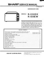 Sharp CAROUSEL R-530EK Service Manual preview