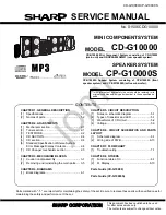 Sharp CD-G10000 Service Manual preview